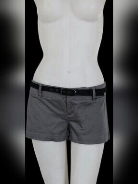 G by Guess Gray Low Rise Stretch Shorts 26
